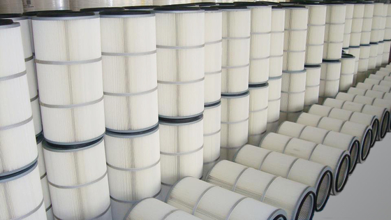 Beyaz Renk Gaz Türbini Filtreleri / Toz Emici Endüstriyel Kartuş Filtre